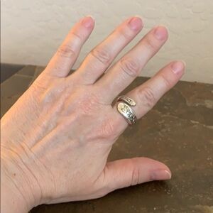 Vintage Willam Rodgers Twisted Cutlery Ring Sz 9